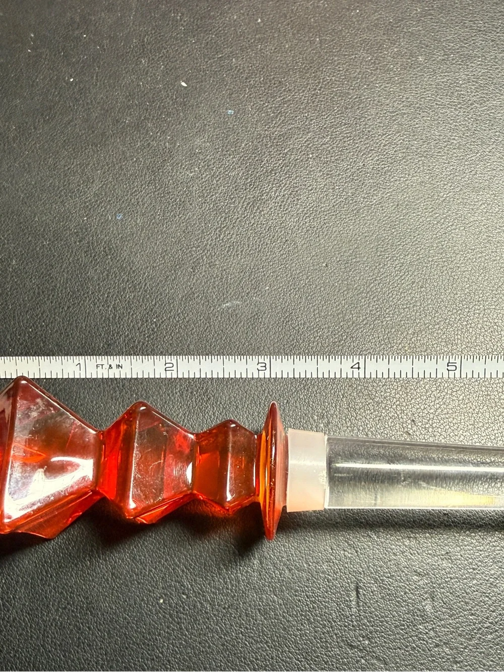 Vintage MIKASA Amber Crystal Finial Bottle Stopper Made in AUSTRIA NEW 6